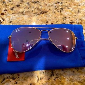 Purple mirrored Ray Ban Jr. Sunglasses